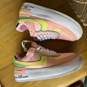 Nike AirForce1 shadow artic punch/barely volt cu8591 601 size 8